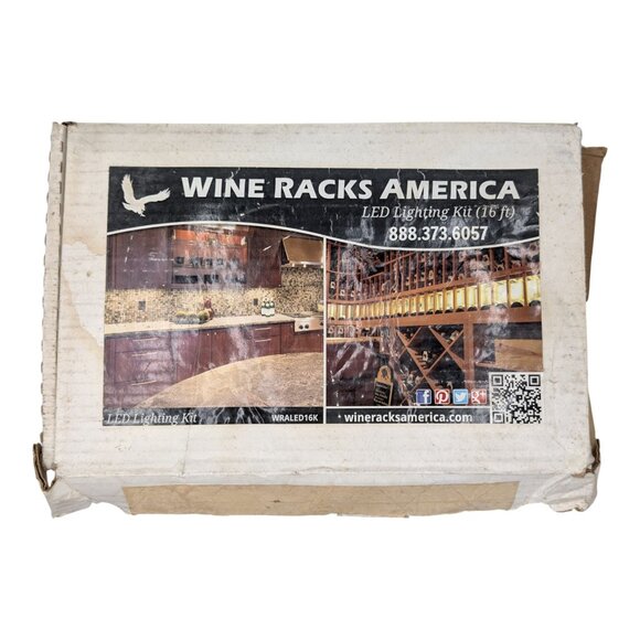 Flexible LED Strip Lighting Kit 16 ft Self Adhesive White 24W Wine Racks America - Picture 1 of 10